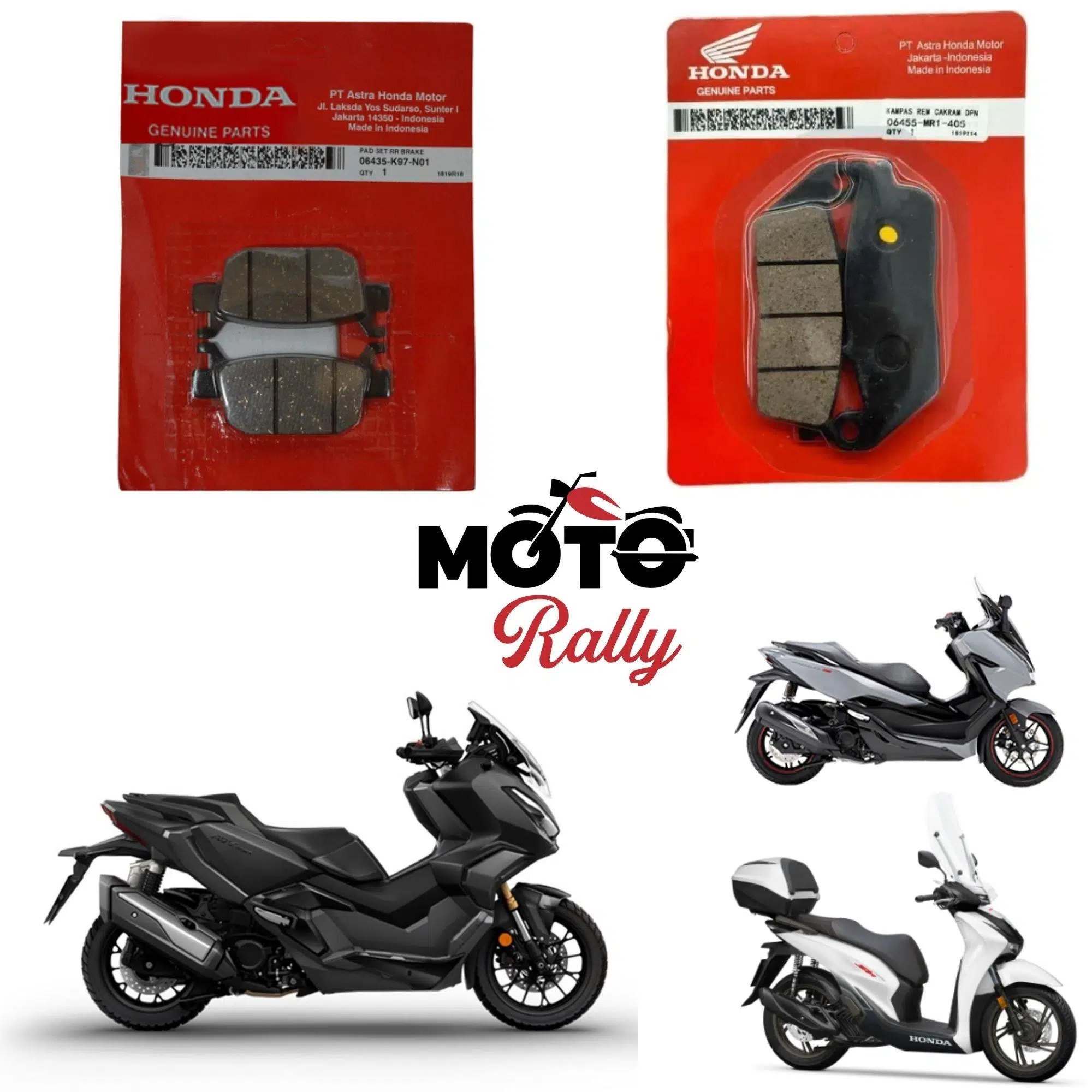 Honda Fren Balata Takımı Ön Ve Arka Adv 350 - Sh 125i - Frza 250