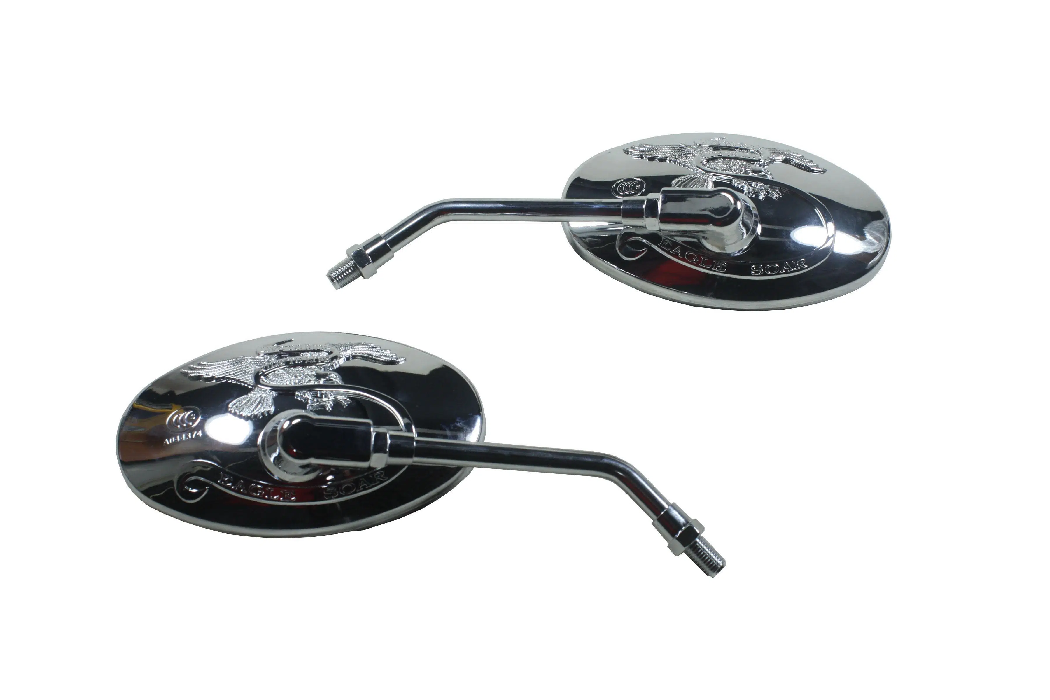 Motosiklet Chopper Kartal Desenli Ayna 10 mm